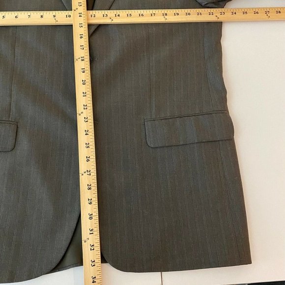 Banana Republic Brown Stripe 2 Button Blazer Size 46L - Picture 10 of 12